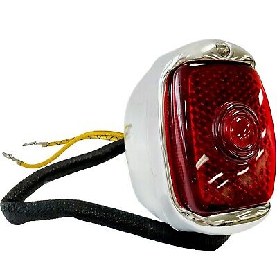 1940-53 Chevy/GMC Tail Light Assembly, Chrome w/ Chrome Bezel - Image 2