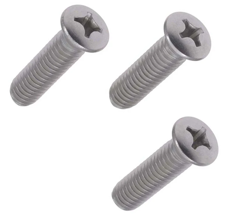 1947-72 Chevrolet & GMC Truck Exterior Mirror Arm Mounting Screws, Polished Stainless Steel. 3 Piece Set - Image 2