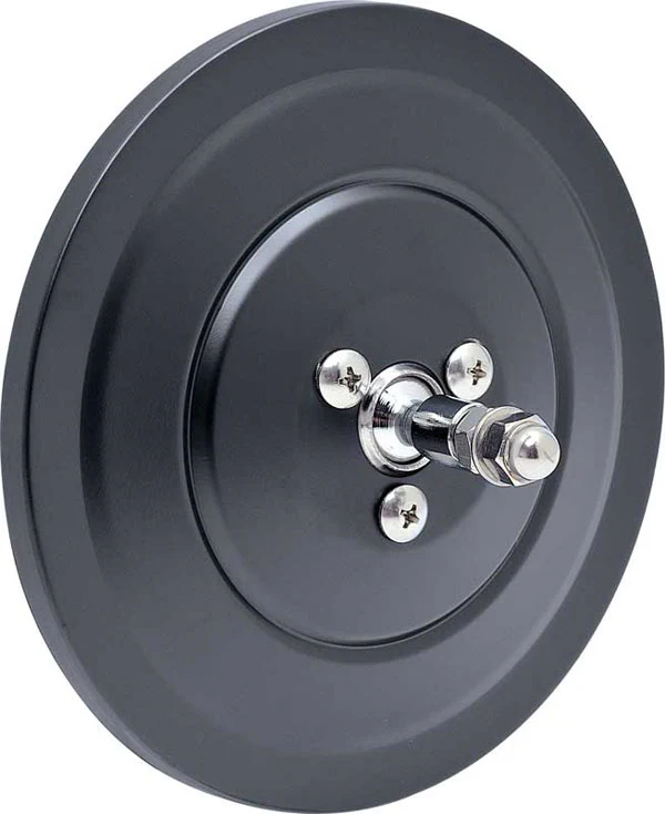 1947-72 Chevrolet & GMC Truck Exterior Mirror Head, 5" Round, Ribbed, Black.  Each. - Image 2