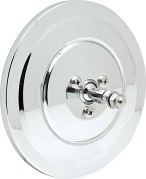 1947-72 Chevrolet & GMC Truck Exterior Mirror Head, 5" Round, Ribbed, Chrome. Each.
