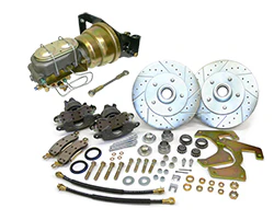 1948-52 Ford F-1 Truck Power Disc Brake Conversion Kit, Floor Mount Booster, 5.5" Bolt pattern