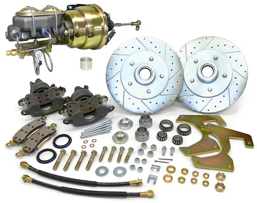1953-56 Ford F-100 Truck Power Disc Brake Conversion Kit, Floor Mount Booster, 5.5" Bolt Pattern - Image 2