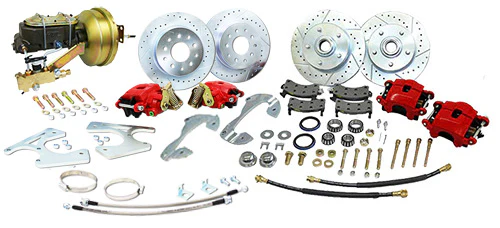 1955-57 Chevy Belair Power Disc Brake Conversion Kit, Front and Rear, Stock Spindle - Image 3