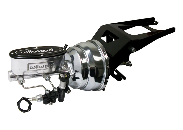 1955-59 Chevy, GMC Truck Chrome Power Brake Booster with Wilwood Master Cylinder, Firewall Mount - Image 4