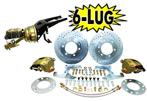 1955-59 Chevy, GMC Truck Power Disc Brake Conversion, 6 x 5.5" Bolt Pattern, Firewall Mount Booster, 4 Wheel Disc - Image 2