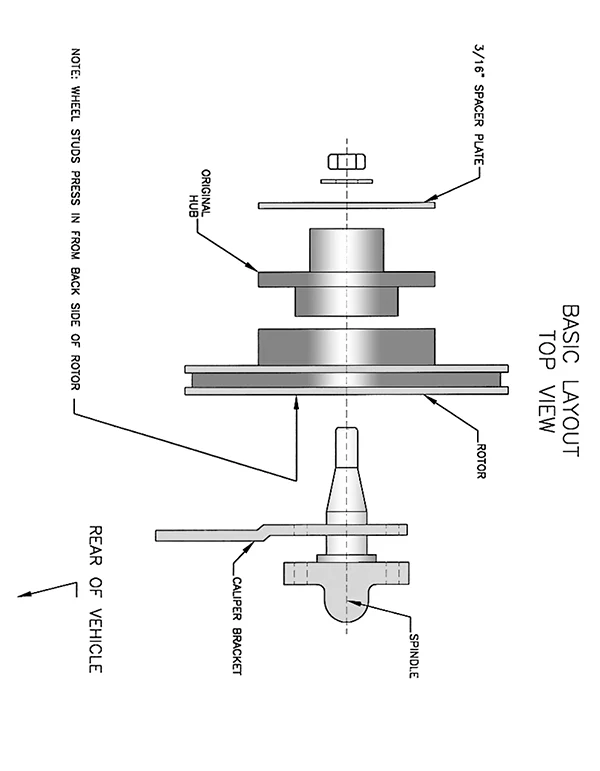 1955-59 Chevy, GMC Truck Power Disc Brake Conversion, 6 x 5.5" Bolt Pattern, Firewall Mount Booster, 4 Wheel Disc - Image 5