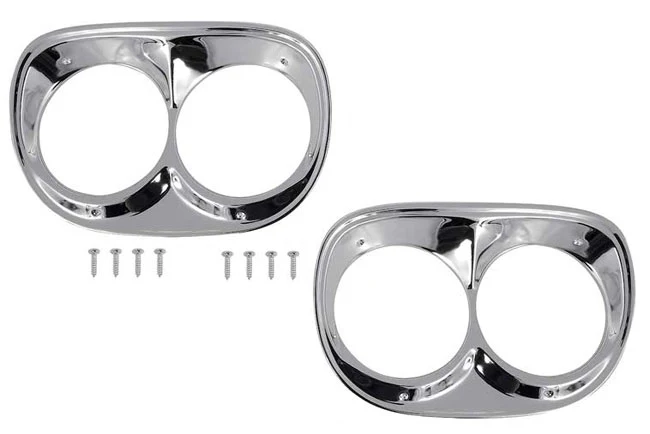 1958-59 Chevy Truck Headlight Bezel Set - Image 2