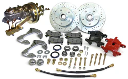 1958-64 Chevy Belair, Impala Front Power Disc Brake Conversion Kit, D154 GM Caliper, 10.75" Rotor