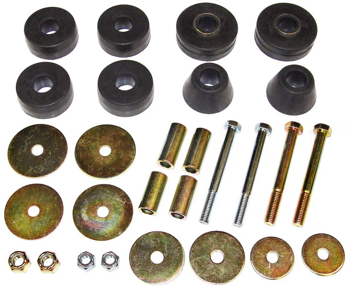 1960-66 Chevy & GMC C10 Truck Cab Mount Bushing Kit, Rubber - Image 3