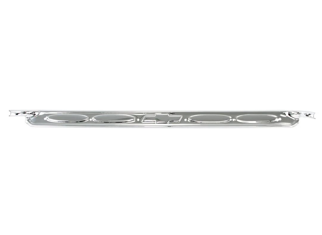 Door Sill Plate, Chrome W/ Bowtie, LH or RH, 1960-66 Chevt & GMC Truck - Image 4