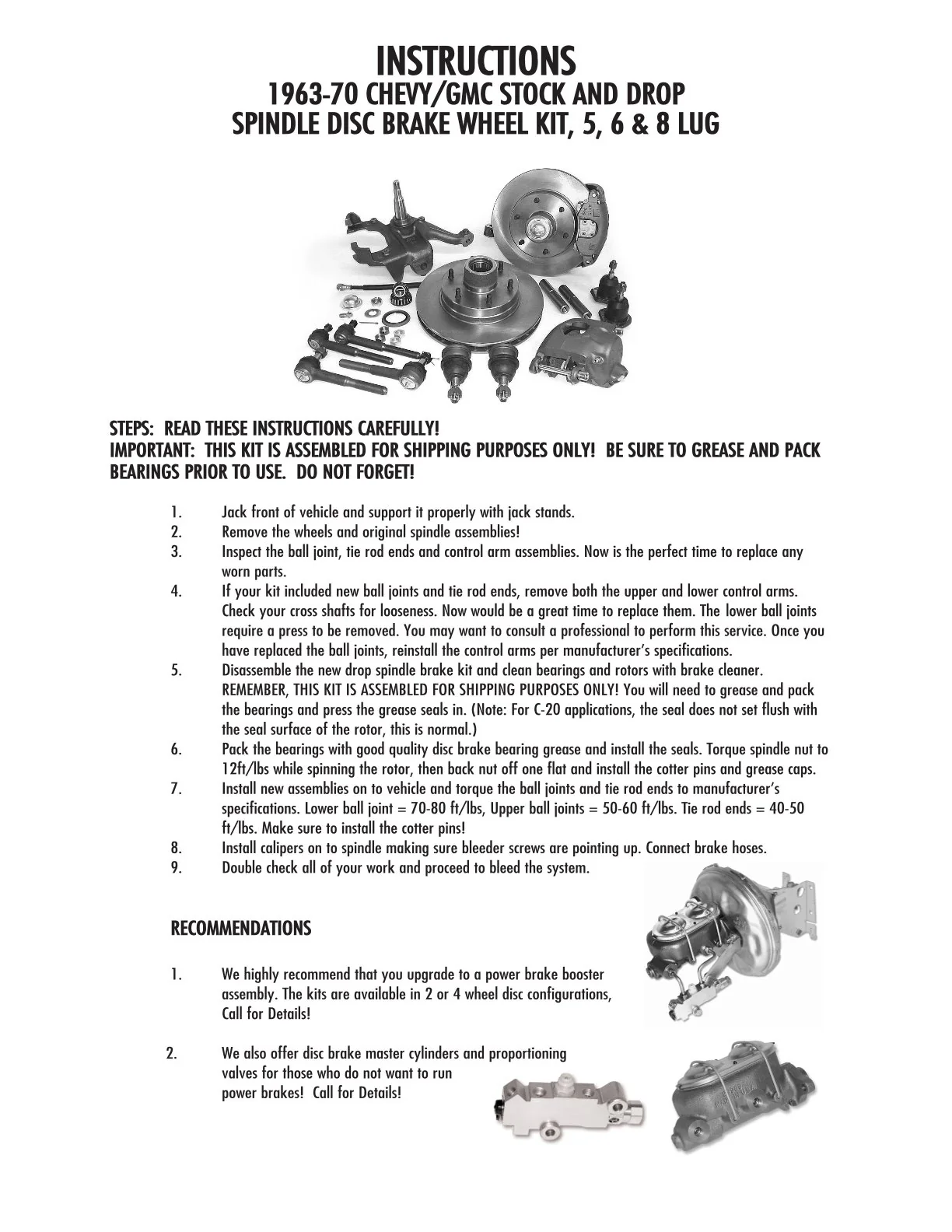 1962-67 Chevy Nova Black Out Series Disc Brake Conversion, 2" Drop Spindles - Image 2