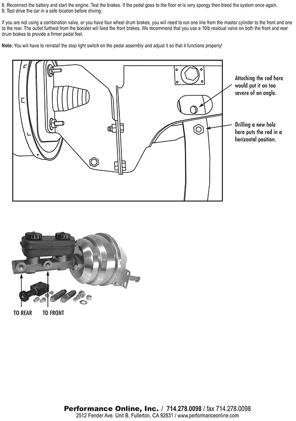 1962-74 Mopar, Dodge, Chrysler, Plymouth Car Power Brake Booster Kit - Image 5