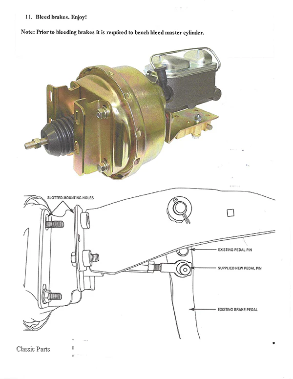 1964-66 Ford Mustang Power Brake Booster Kit, Chrome - Image 4
