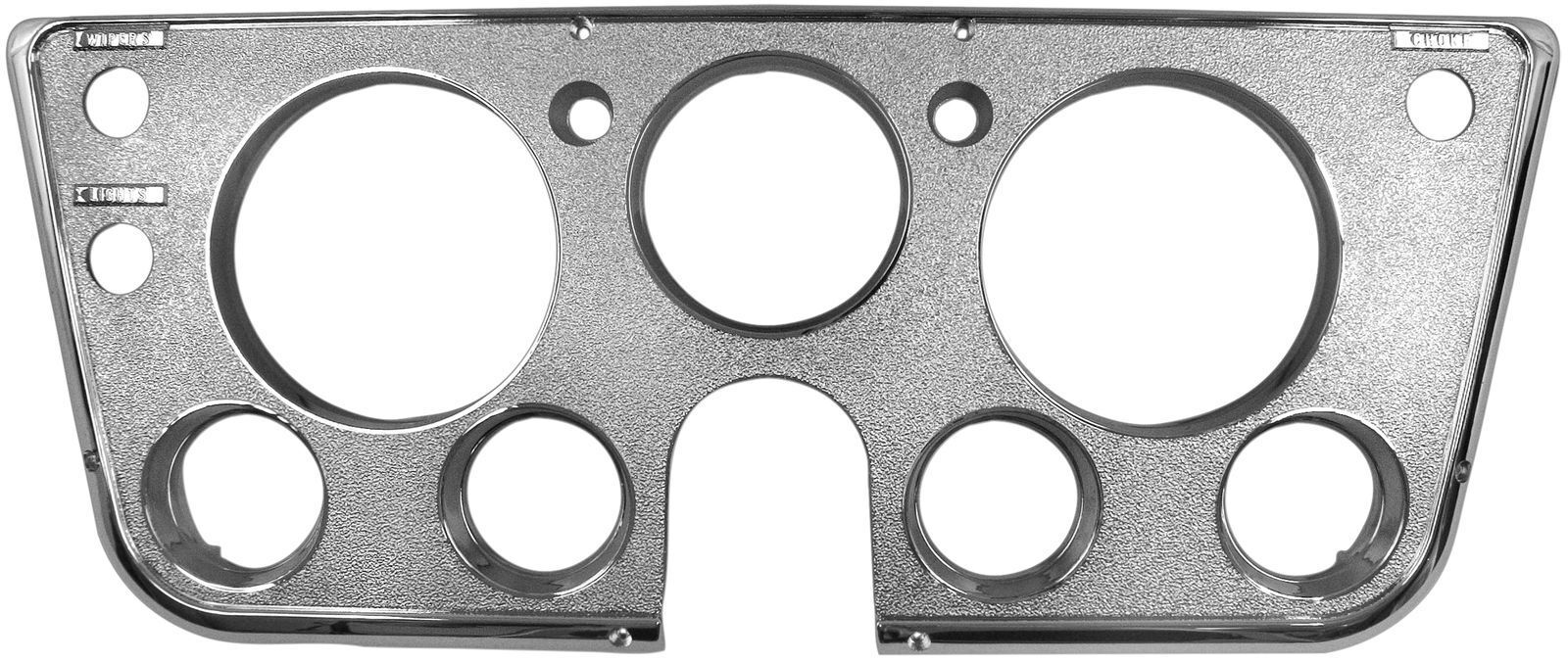 1967-68 Chevy / GMC Truck Instrument Cluster Bezel, All Chrome - Image 3