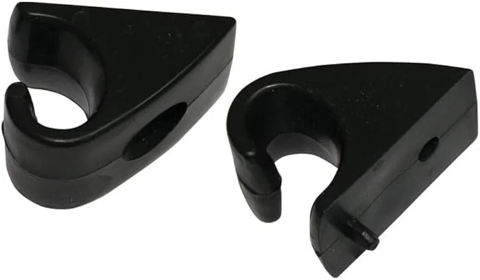 1967-72 Chevy Truck Sun Visor Center Clips, Black, Pair - Image 3