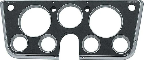 1969-72 Chevy / GMC Truck Instrument Cluster Bezel, Black w/ Chrome Details - Image 3