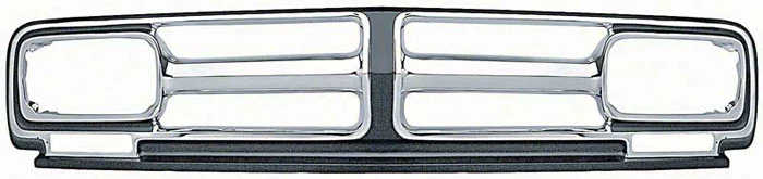 1971-72 GMC Truck Grill, Chrome w/ Black Details - Image 3