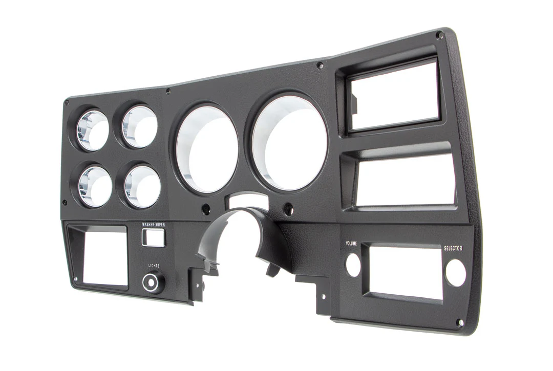 1973-74 Chevrolet / GMC Truck Dash Bezel, Black with Chrome Details, with A/C. Each. - Image 2