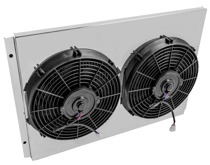 1973-76 Chevy Corvette Electric Fan and Shroud Kit, Dual 12" Fans, SBC - Image 3