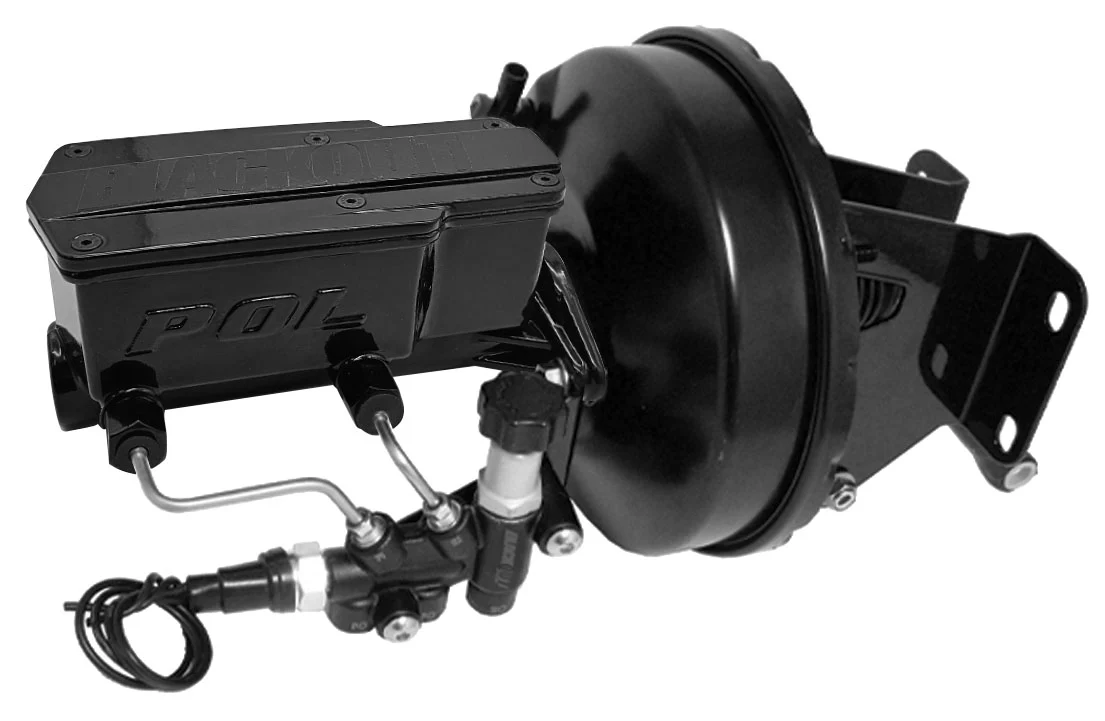 1974-86 Jeep CJ BlackOut Series Power Brake Booster Kit with POL or Wilwood Master Cylinder - Image 3