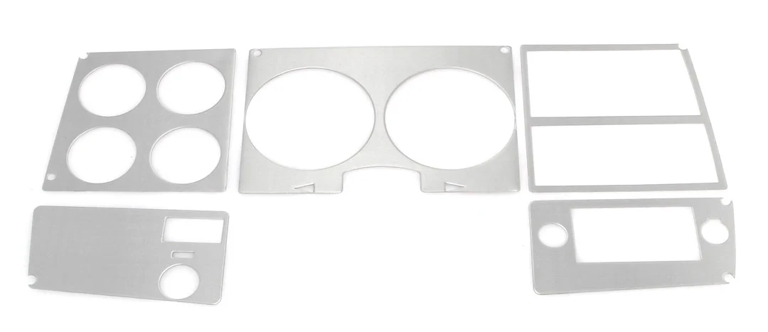 1978-80 Chevrolet / GMC Truck Brushed Aluminum Dash Bezel Trim, 5 pc Set, No A/C - Image 2