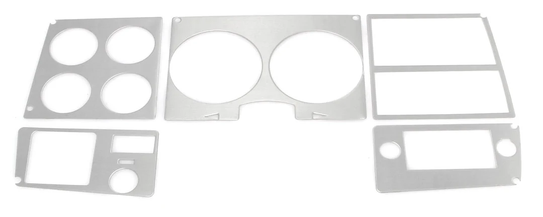 1978-80 Chevrolet / GMC Truck Brushed Aluminum Dash Bezel Trim, 5 pc Set, With A/C - Image 2
