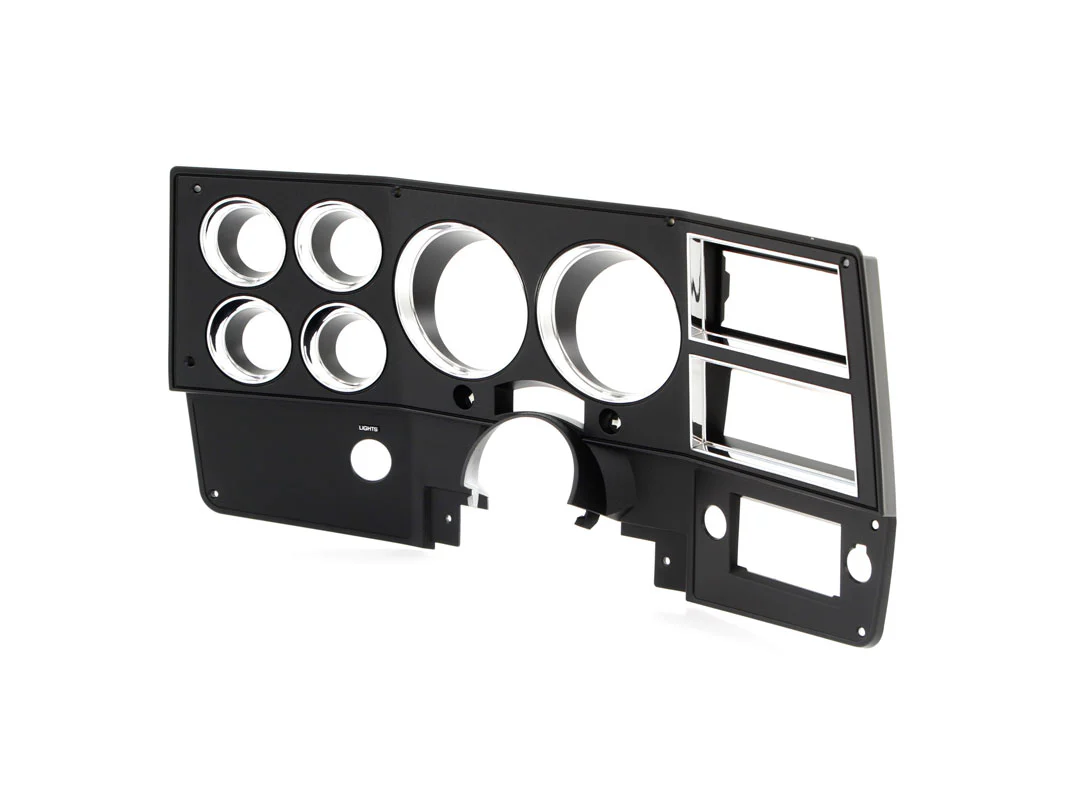 1984-87 Chevrolet / GMC Truck Dash Bezel, Black with Chrome Details, without A/C. - Image 2