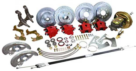 1964-66 Chevy Chevelle 4 Wheel Power Disc Brake Conversion, 9" Single Booster