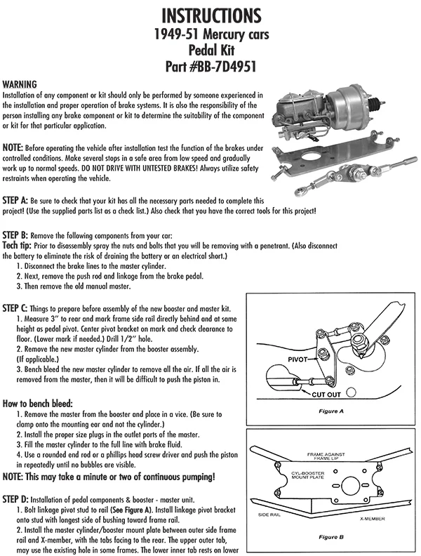 1949-51 Mercury-MERC-Fullsize Car Power Brake Booster Kit - Image 3