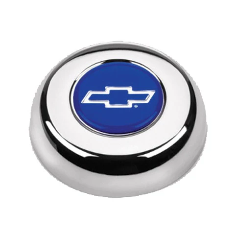 Chrome Button-Chevy Bow Tie (Blu/Slv) - Image 2