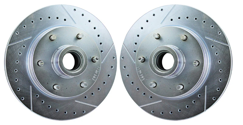 Disc Brake Conversion Rotor, 6 Lug Bolt Pattern, Drilled & Slotted, 1960-70 Chevy, GMC Truck - Image 2