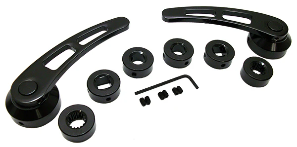 Door Handle Set, Black Anodized Billet Aluminum - Image 2
