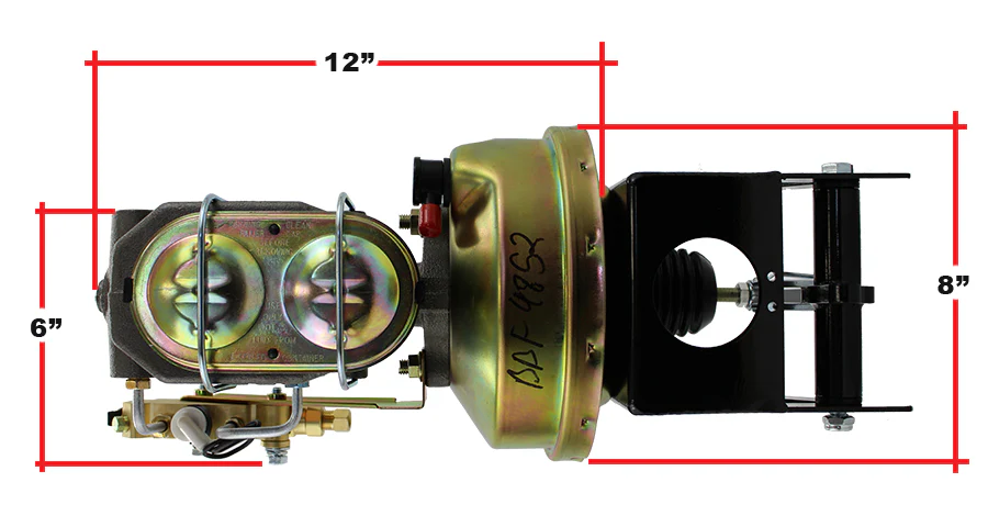 Firewall Mount Power Brake Booster Kit, Chrome, Universal Application - Image 4