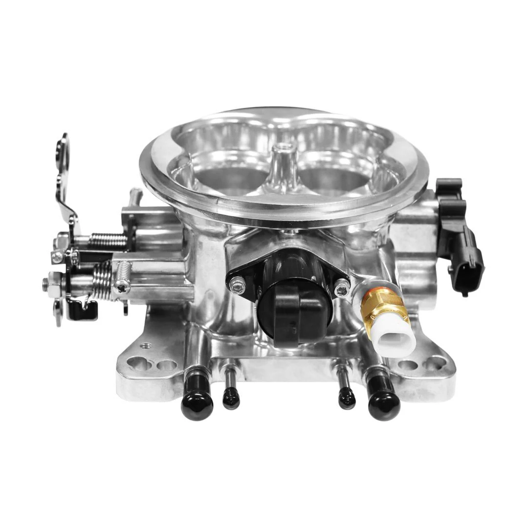 FiTech Universal 4150 4BBL Throttle Body in brilliant finish, for use with TMAP sensor, 1,000 CFM airflow - Image 3