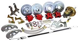 1968-74 Chevy Nova Front and Rear Power Disc Brake Conversion Kit, 11" Single Booster