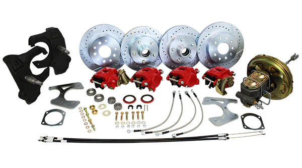 1966 Chevy Impala Front and Rear Power Disc Brake Conversion Kit, 2" Drop Spindles