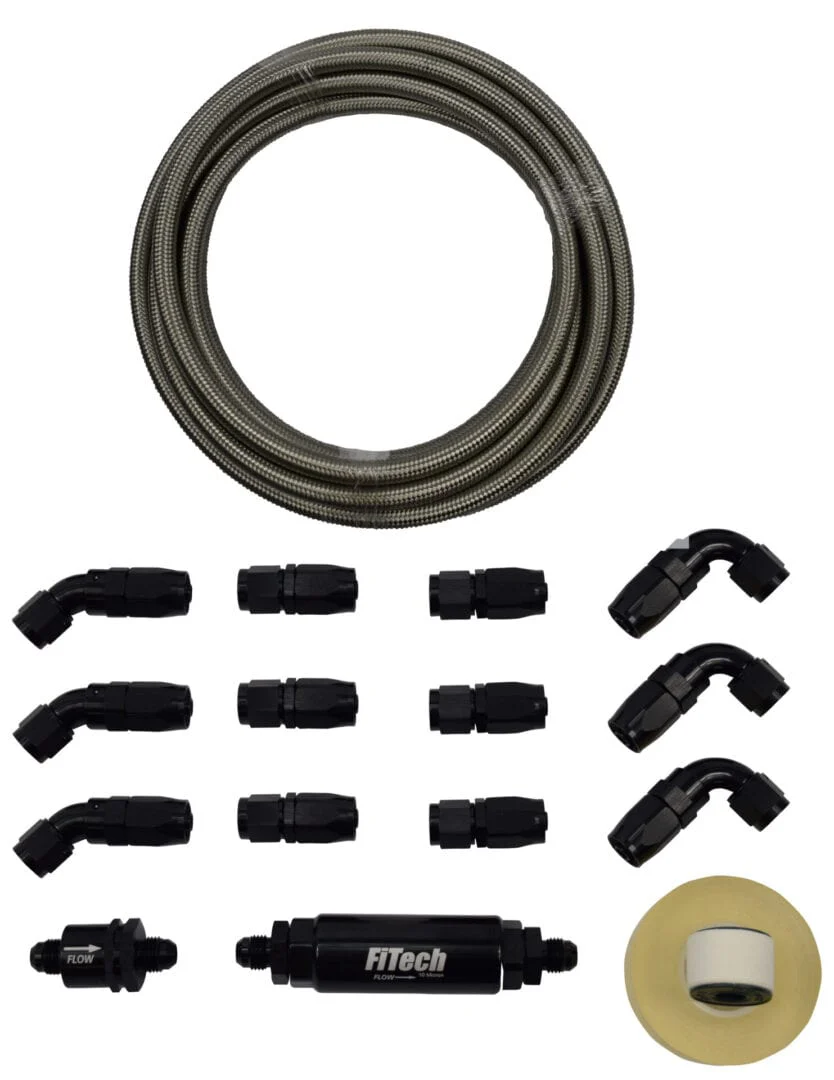 Go Fuel AN-6 Stainless Steel 20 Ft Hose Kit with Filter