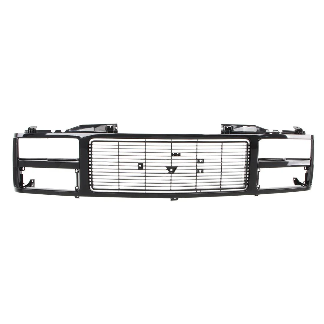 1988-93 GMC CK Pickup Suburban Grille Shell - Argent Black - Dual Headlight