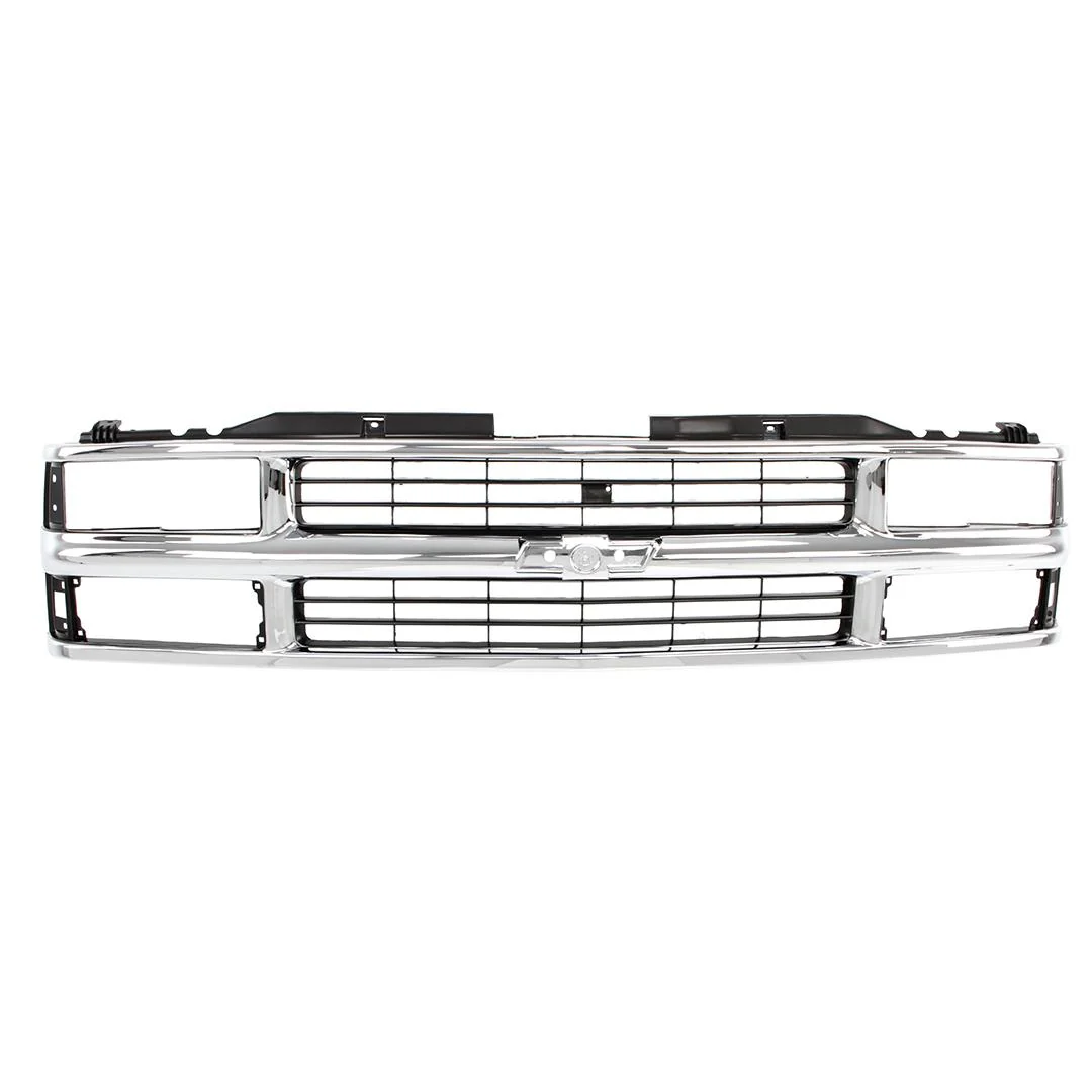 1994-98 Chevy CK Pickup SUV Grille Shell - Chrome Gray - Composite Headlight