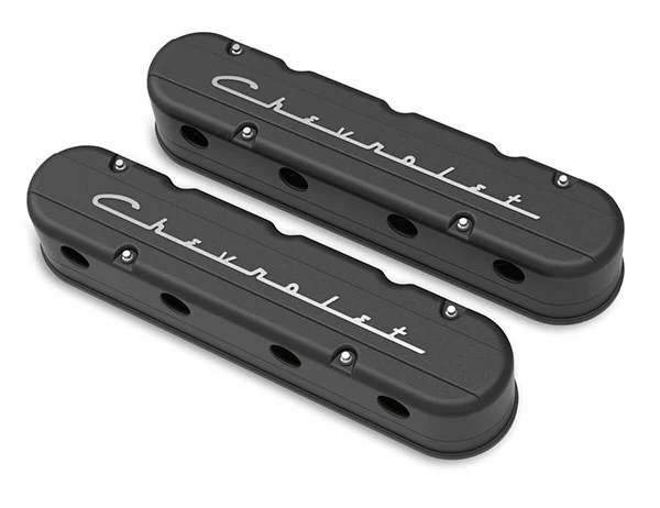 Holley Gen III/IV LS 2-Piece "Chevrolet" Script Aluminum Valve Covers - Image 13
