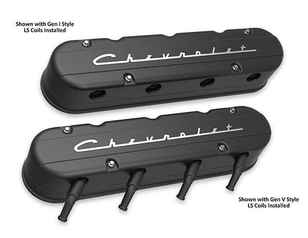 Holley Gen III/IV LS 2-Piece "Chevrolet" Script Aluminum Valve Covers - Image 8
