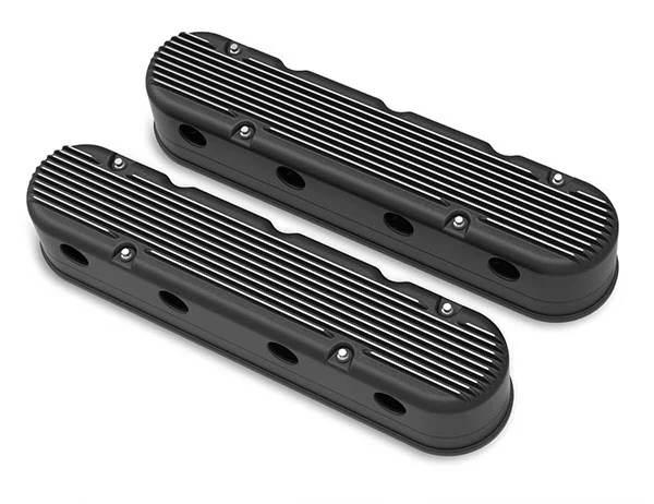 Holley Gen III/IV LS 2-Piece Vintage Finned Aluminum Valve Covers - Image 4