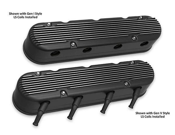 Holley Gen III/IV LS 2-Piece Vintage Finned Aluminum Valve Covers - Image 8