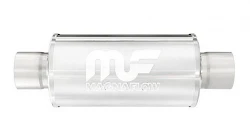 Magnaflow 6" Round, 6" Long Center / Center Race Muffler - Polished Stainless Steel
