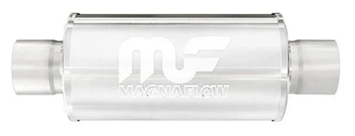 Magnaflow 6" Round, 6" Long Center / Center Race Muffler - Polished Stainless Steel - Image 2