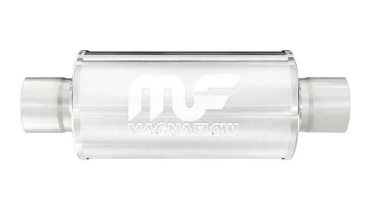 Magnaflow 6" Round, 6" Long Center / Center Race Muffler - Polished Stainless Steel - Image 3