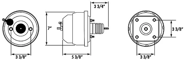 Power Brake Booster, 9" Single, Delco Zinc, X,F,X Body, Riveted bracket - Image 3