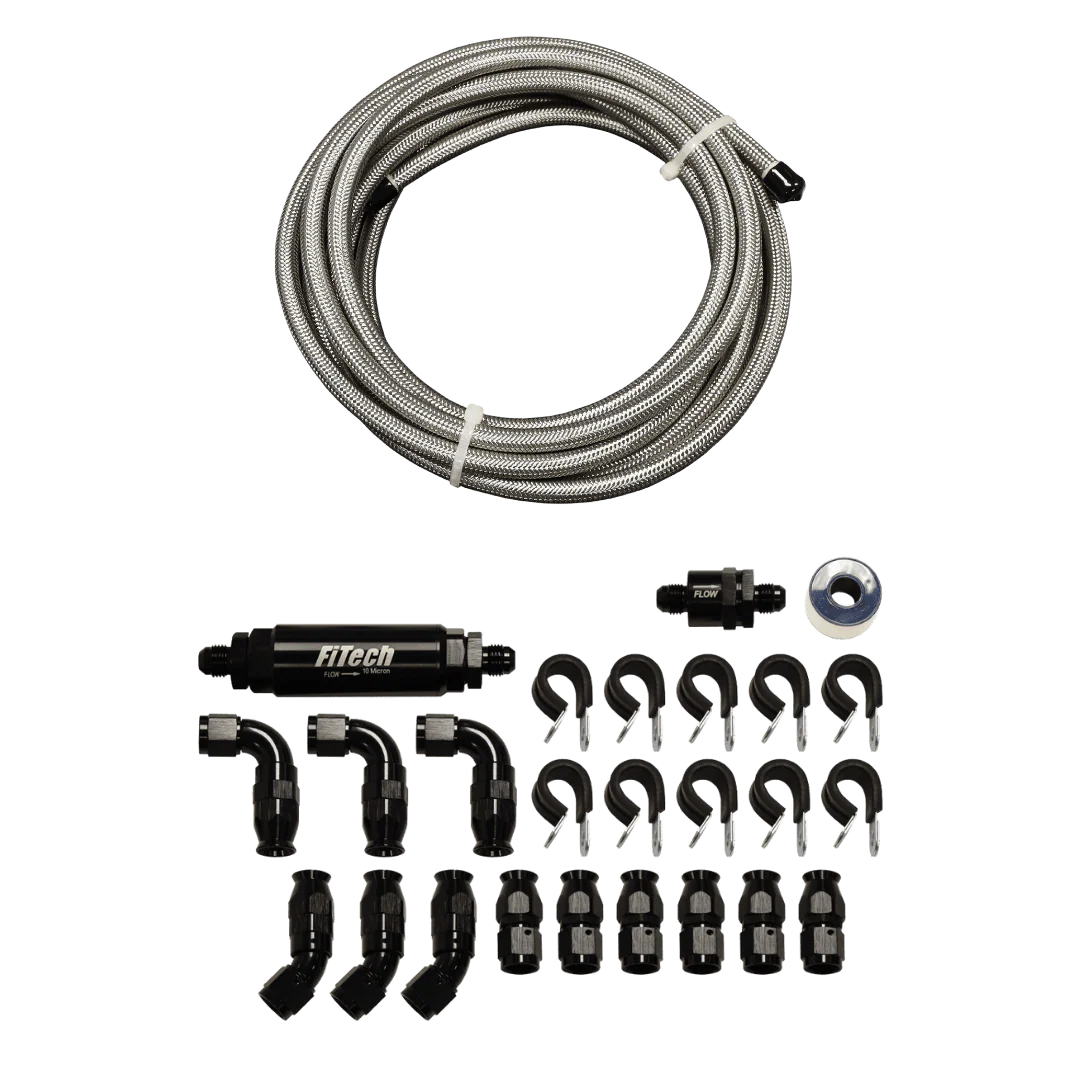 PTFE, Stainless Steel Hose Kit, Natural, 40ft w/ 10 Micron Filter and Check Valve