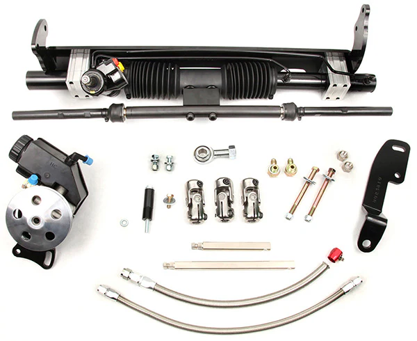 1975-81 Chevy Camaro Rack-n-Pinion kit, Power, BB, Chrome Finish