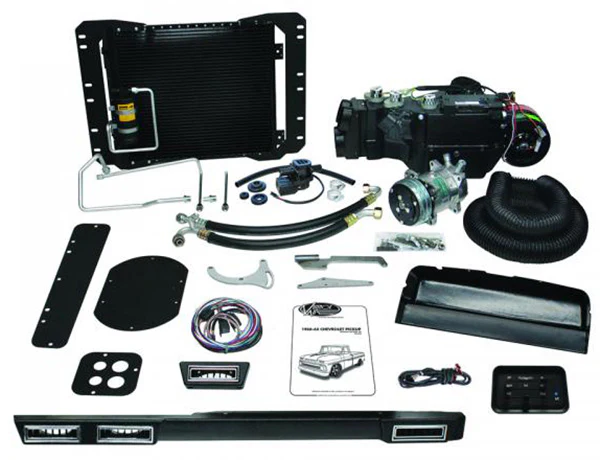 Vintage Air Complete Kit, Polished Compressor, Chrome Drier